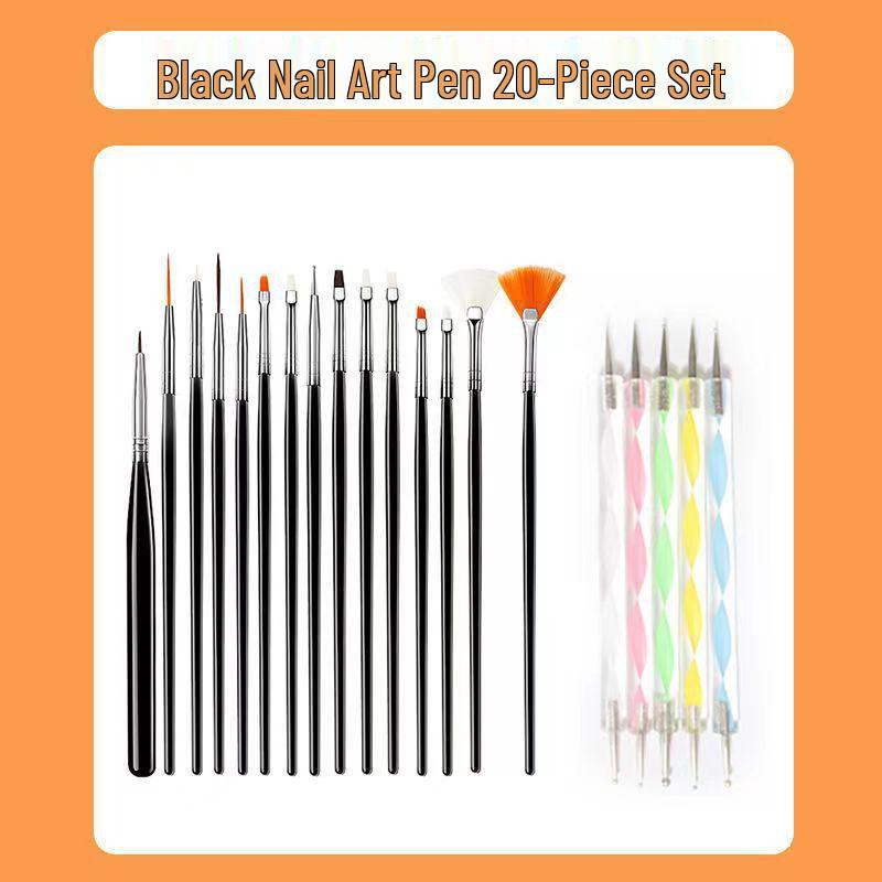 Nail Art Brush Set: 15-Piece Beginner Dotting & Painting Tools for Gel Polish