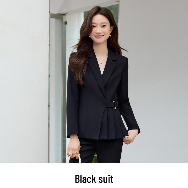 2025 Autumn Apricot Women's Suit Set: Professional Attire for Hotel and Jewelry Store Managers