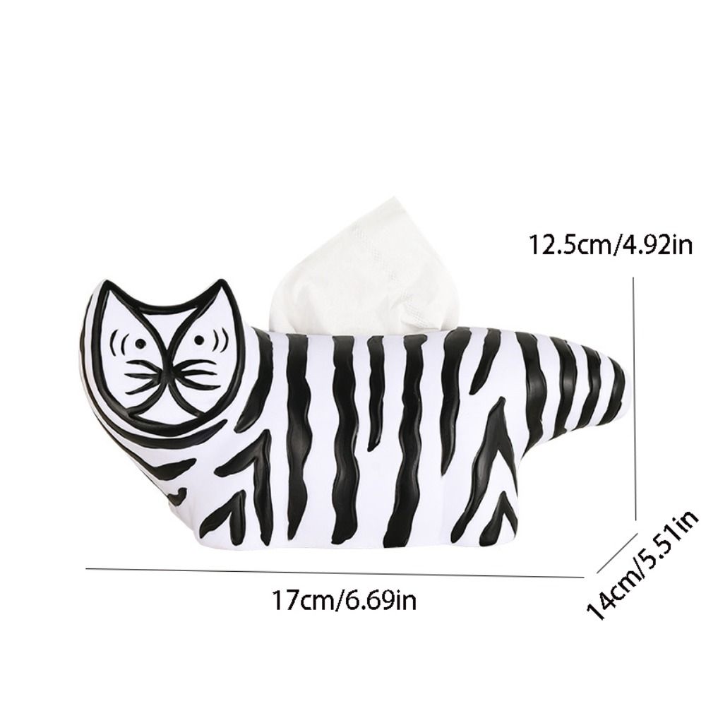 Modern Cat Ornament Cartoon Paper Box Desktop Decoration Tissue Box Living Room