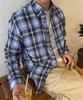 INTEMPOMOOD Retro Light Check Shirt_Blue