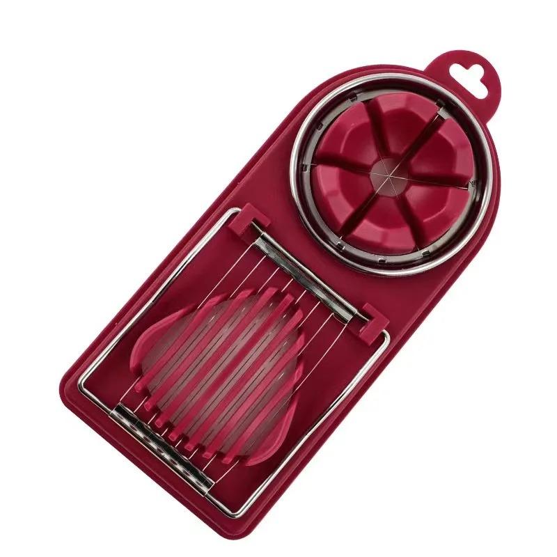 

1 шт. Многофункциональный яйцерезка из нержавеющей стали Яйцерезка Секционный резак Форма для резки мяса в форме цветка Кухонный гаджет красный