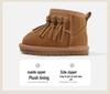 Baby Walker Girls' Snow Boots: Velvet-Lined, Non-Slip Winter Shoes