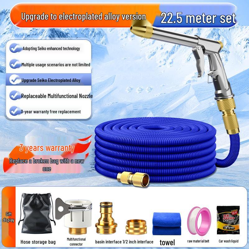 High-Pressure Car Wash Water Gun with Telescopic Hose