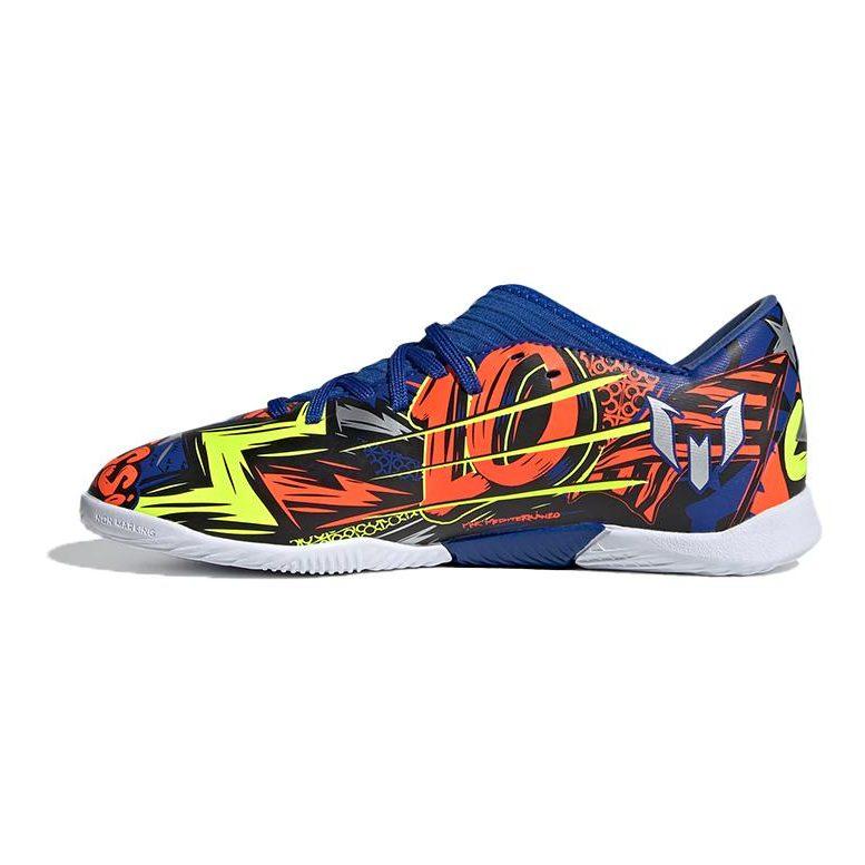 Adidas Breathable Low top Kids' Soccer Shoes Blue Yellow Orange Kids' EH0600