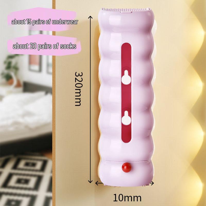 

Настенный органайзер большой вместимости для нижнего белья и носков фиолетовый