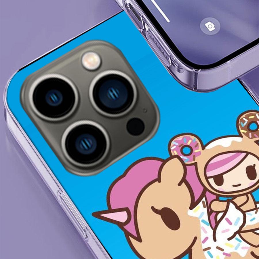 Japan Cute T-Tokidokis Phone Case For Iphone 17 Air 15 Pro 14 Plus 16 Pro Max 17E 16E 12 13 Mini 11 Cover Cute Fundas