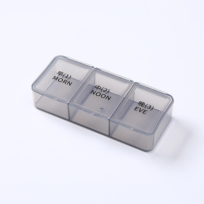 

Портативный дорожный органайзер для таблеток, 3 отделения, контейнер для лекарств для приема утром, в обед и вечером, мини-коробка для хранения