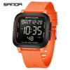 Sanda Student Sports Watch - Waterproof, Luminous Large Dial, Countdown Timer, Multifunction Alarm Clock, Square Electronic Design