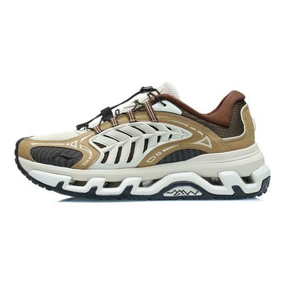 Li Ning Scenery Breathable Low-Top Running Shoes Men Sneaker Yellow Gray Green AGLR079-1