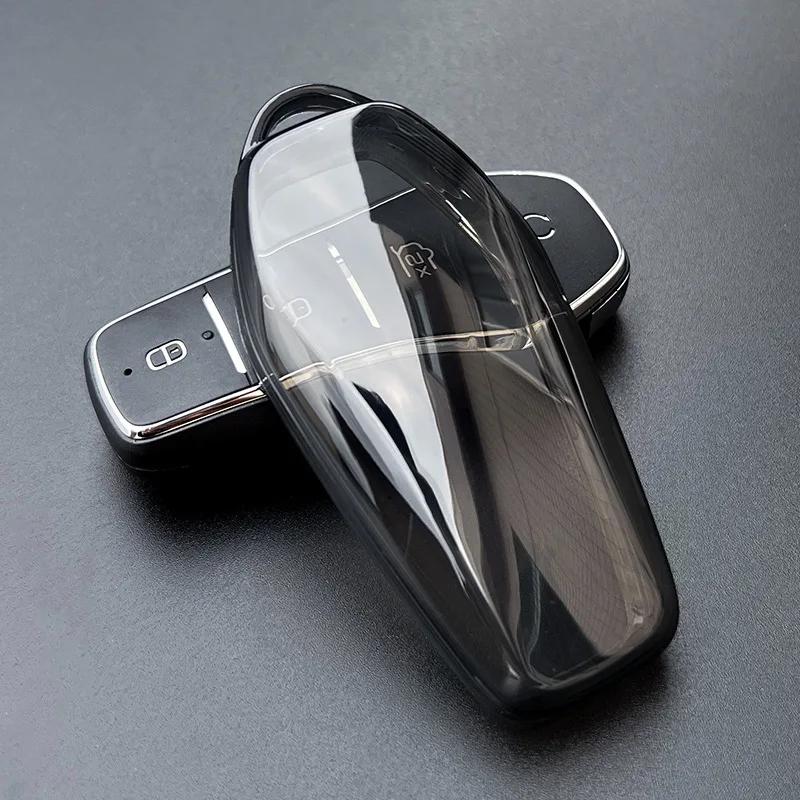 

soft TPU Car Key Case Cover Transparent remote Protector shell for BYD Han Ev Tang Dm/Qin PLUS/Song Pro/MAX/Yuan Dolphin Buckle