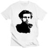 Neu eingetroffen T-Shirt Herren Schwarz Oberteile Antonio Gramsci Italienische Kommunistische Partei Sozialismus Humor T-Shirt Vintage Stil Kurzarm