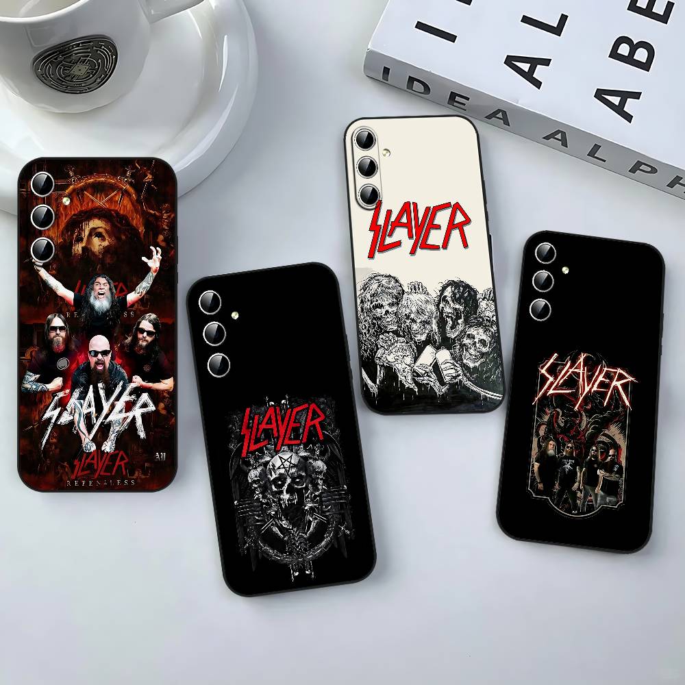 Binchi Health Electronics S-Slayer Heavy M-Metal Rock Band Phone Case For Samsung Galaxy S21 S22 S23 S24ultra S25ultra Fe Ultra Plus5g A52s S26 Soft Cover