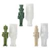 Side Slit Candle Making Form for Holiday Figure Projects, Flexible Standing Soldier Shape for DIY Winter Use and Display