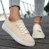 Women's Vibrant Red Faux Cover Sneakers - Slip-Resistant Arch Support Soft  Low-Top Design with White Laces - All-Season Casual Sneakers for Sports