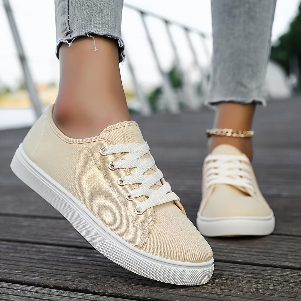 Women's Vibrant Red Faux Cover Sneakers - Slip-Resistant Arch Support Soft  Low-Top Design with White Laces - All-Season Casual Sneakers for Sports