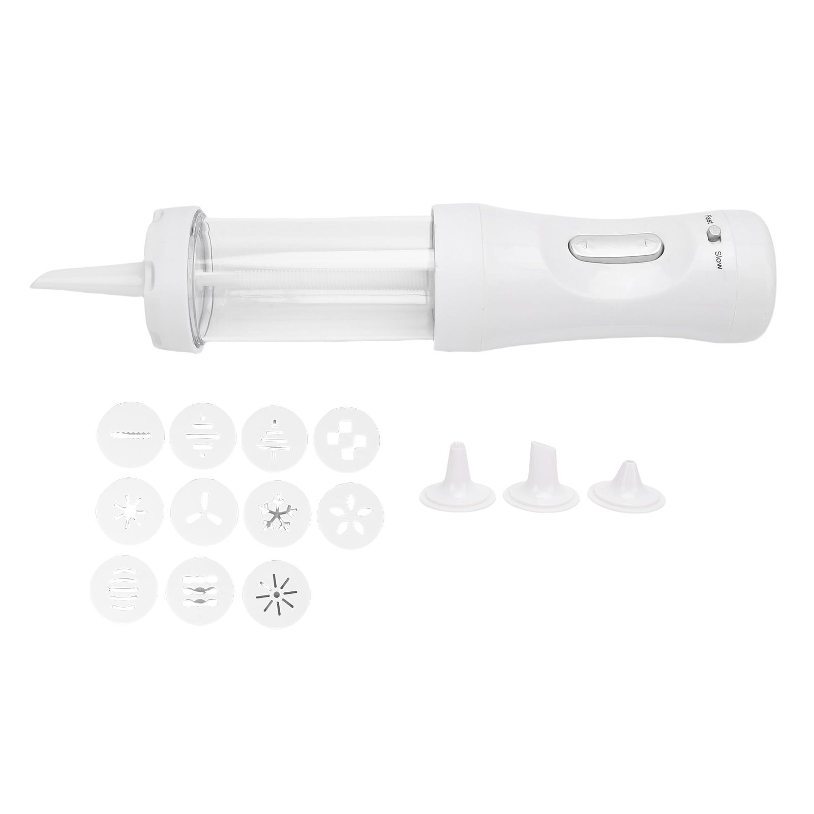 

Cookie Press Kit Electric Cookie Press Maker with 12 Discs and 4 Tips Home Baking Tool