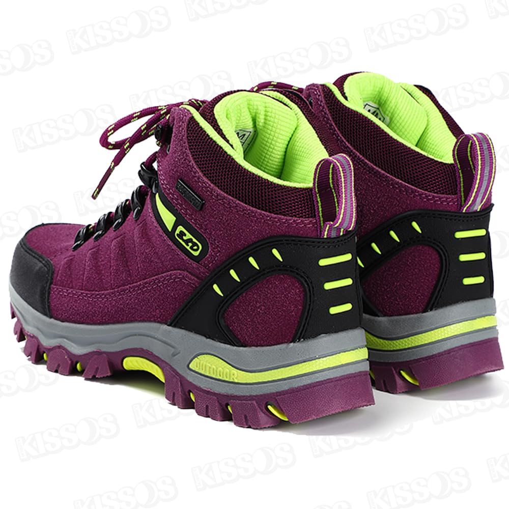 Trekové boty pro stylové ženy, turistika, kempování, chůze, protiskluzové, vodotěsné, prodyšné, (23,5 cm(37), nachový)