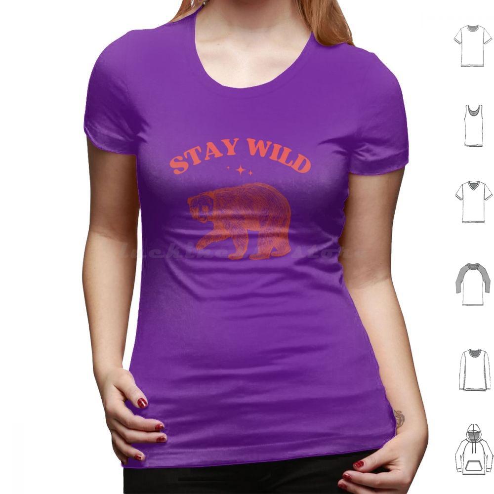 Stay Wild Womens Tee  Womens Cute Animals  Funny Animals  Weird Cute Tee T Shirt 6xl Cotton Cool Tee Funny Humorous Humor
