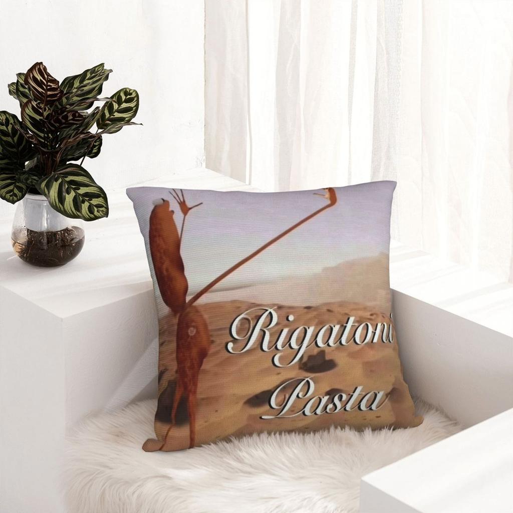 Marcus The Worm Meme Square Pillow Cases Rigatoni Pasta Cushion Covers Decorative Pillowcover For Sofa 45X45Cm