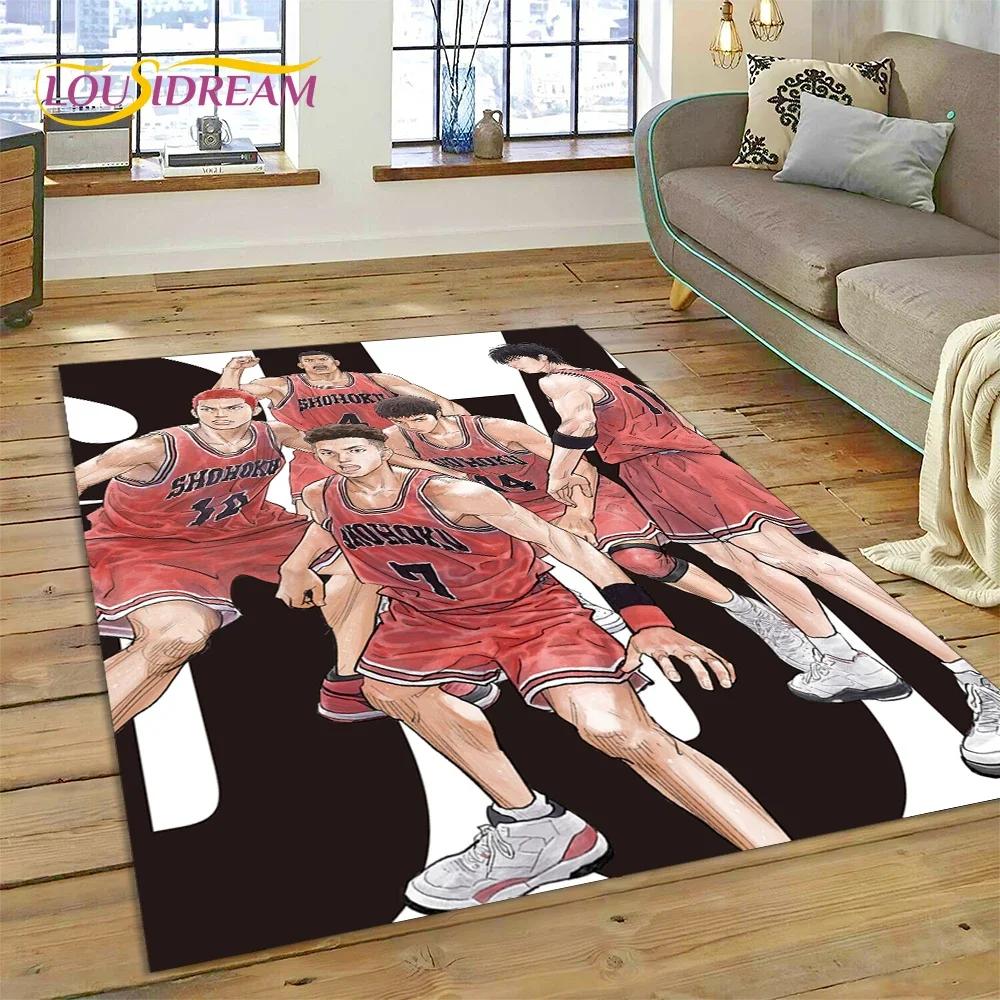 Cartoon Slam Dunk Basketball Anime Carpet Rug for Bedroom Living Room Home Sofa Decoration,Children Game Large Decor Floor Mat