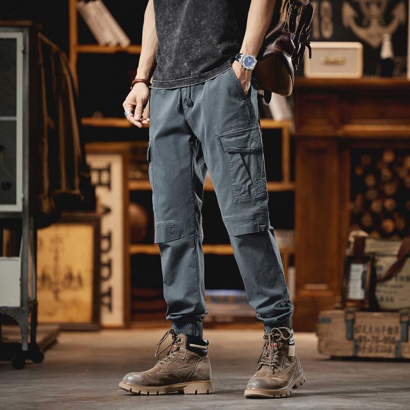 Summer New Retro Overalls Men s Trousers Loose Casual Versatile Trendy Brand Multi-pocket Leggings 28