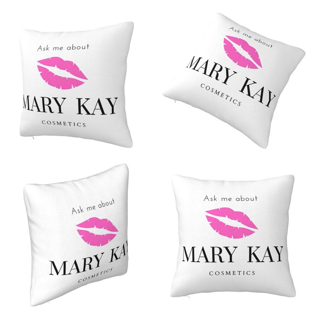 Ask Me About Mary Kay Square Pillowcase Cushion Cover Pillow Case Throw Pillow Cover for Home Sofa Living Room