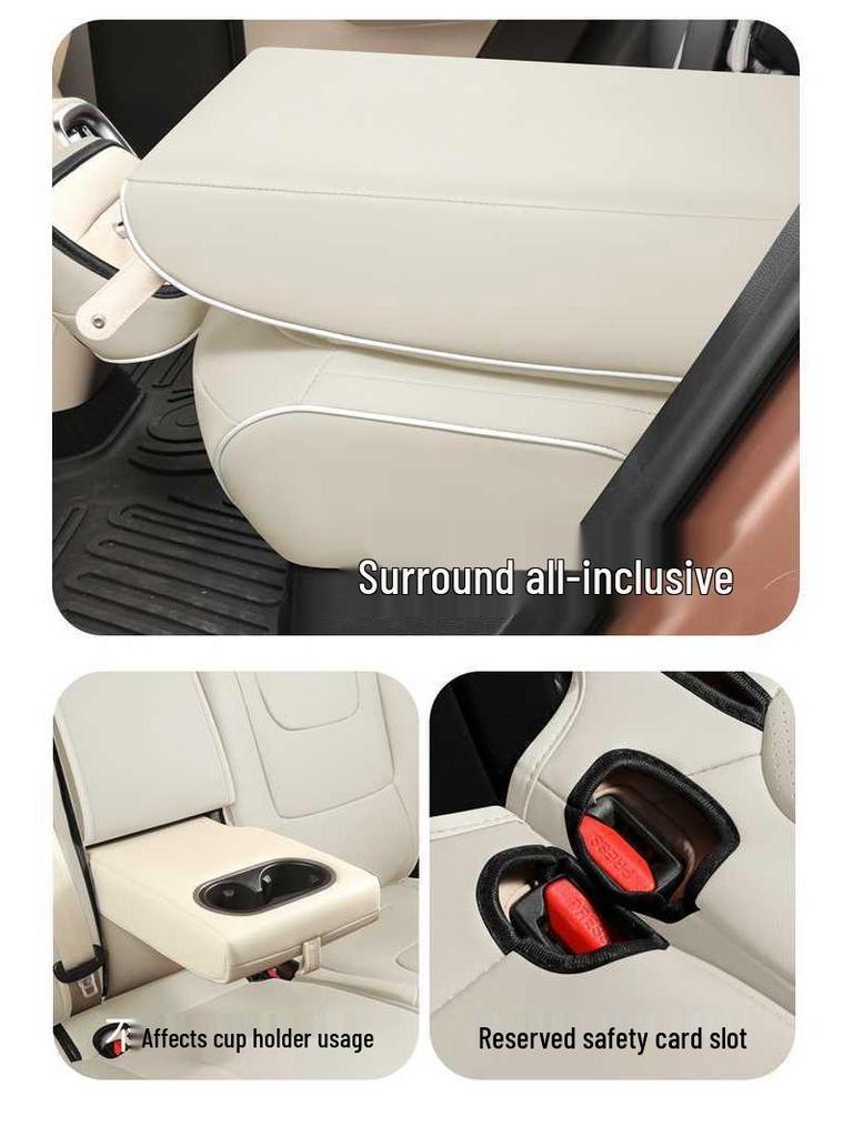 Smart 1 Gen Luxury Leather Car Seat Cushion: Fully Enclosed, Wear-Resistant, Breathable