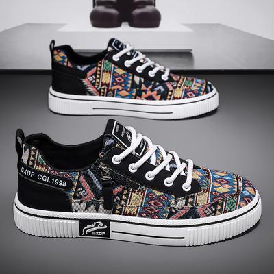Lona otoño transpirable diseño de nicho casual zapatillas de lona zapatos deportivos de tela estampada