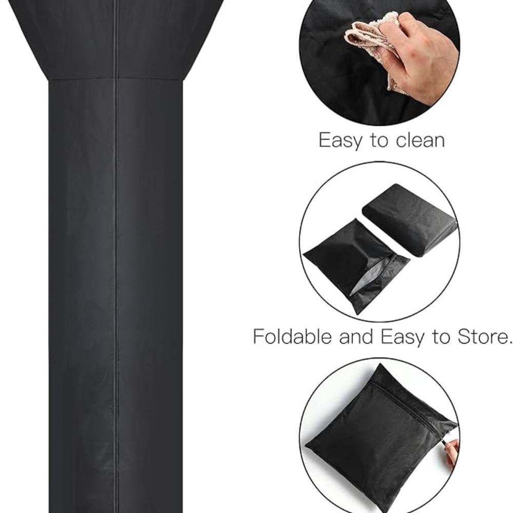 Durable Vertical Patio Heater Cover, Waterproof Sunproof Dustproof, Full Coverage Protector for Outdoor Garden Heaters