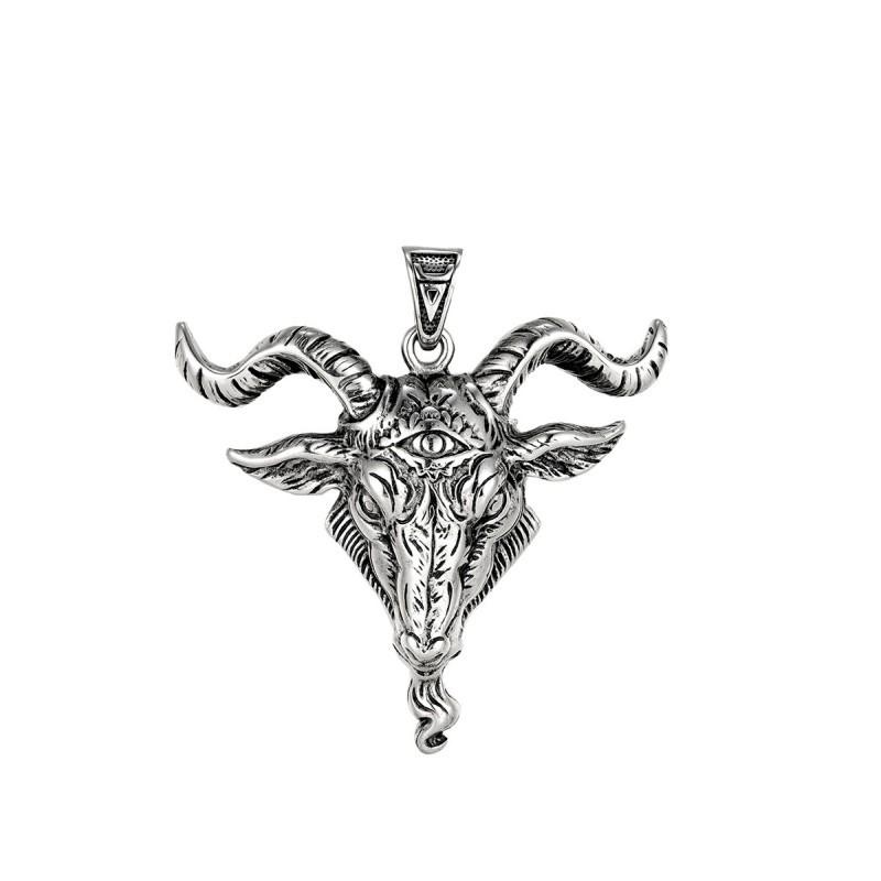 European American Domineering Trend Goat Necklace Trendy Personality Punk Men s Hip-hop Fashion Versatile Stainless Steel