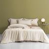 Solid Color Two-Tone Minimalist Lyocell Tencel Duvet Cover - Class A Single Piece Bedding