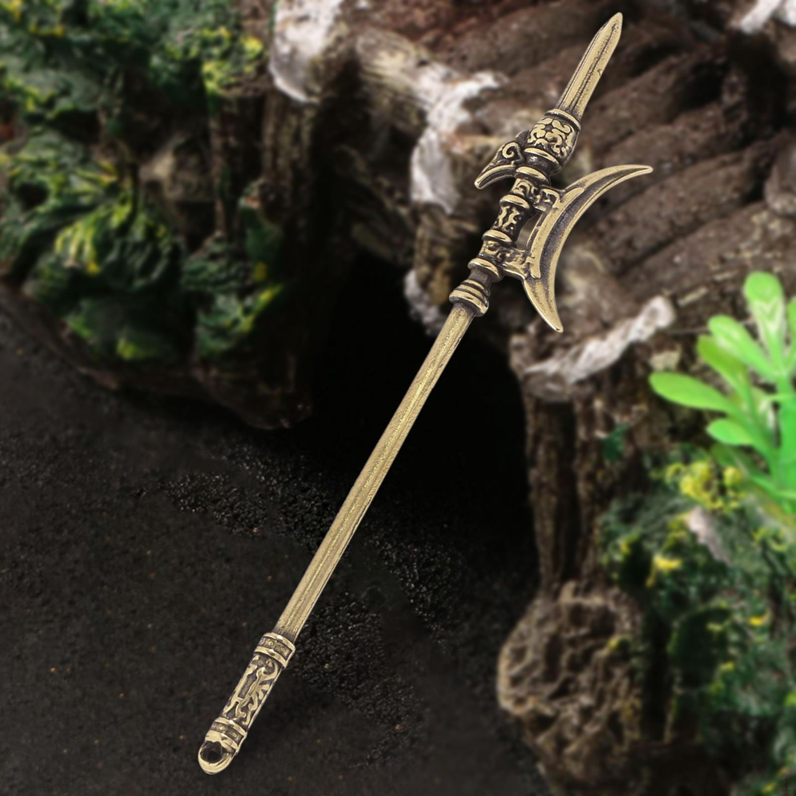 

Brass Spear Ornament Figurine Mini Craft Copper Sculpture for Home Car Shelf Living Room