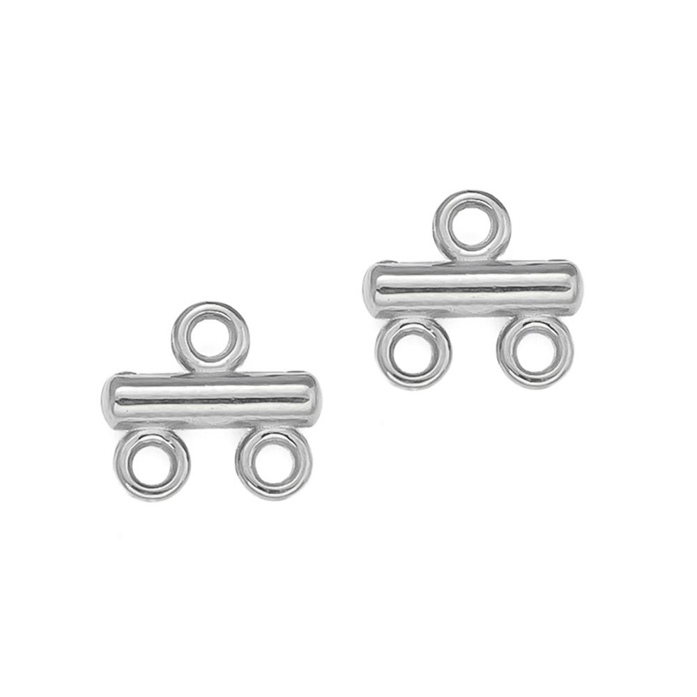 5pcs/pack Stainless Steel Four Sizes Multihole Pendants Connector Clasps for DIY Necklace Bracelets Jewelry Making Accessories