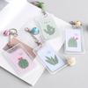 Cute Cartoon Card Cover Fashion Card Bag Bank Credit Card Holder Plastic Student ID Bus Card Pass Holder with Keyring Chain