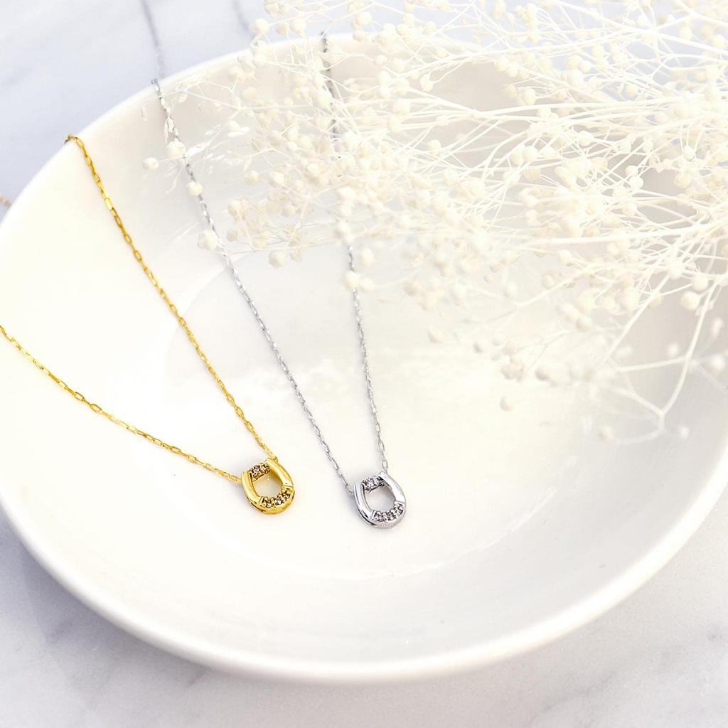 Diamond Horseshoe Necklace PT900 Platinum PLATINUM Collection [Lara Christie] 0.03ct Lp71-0013-pt