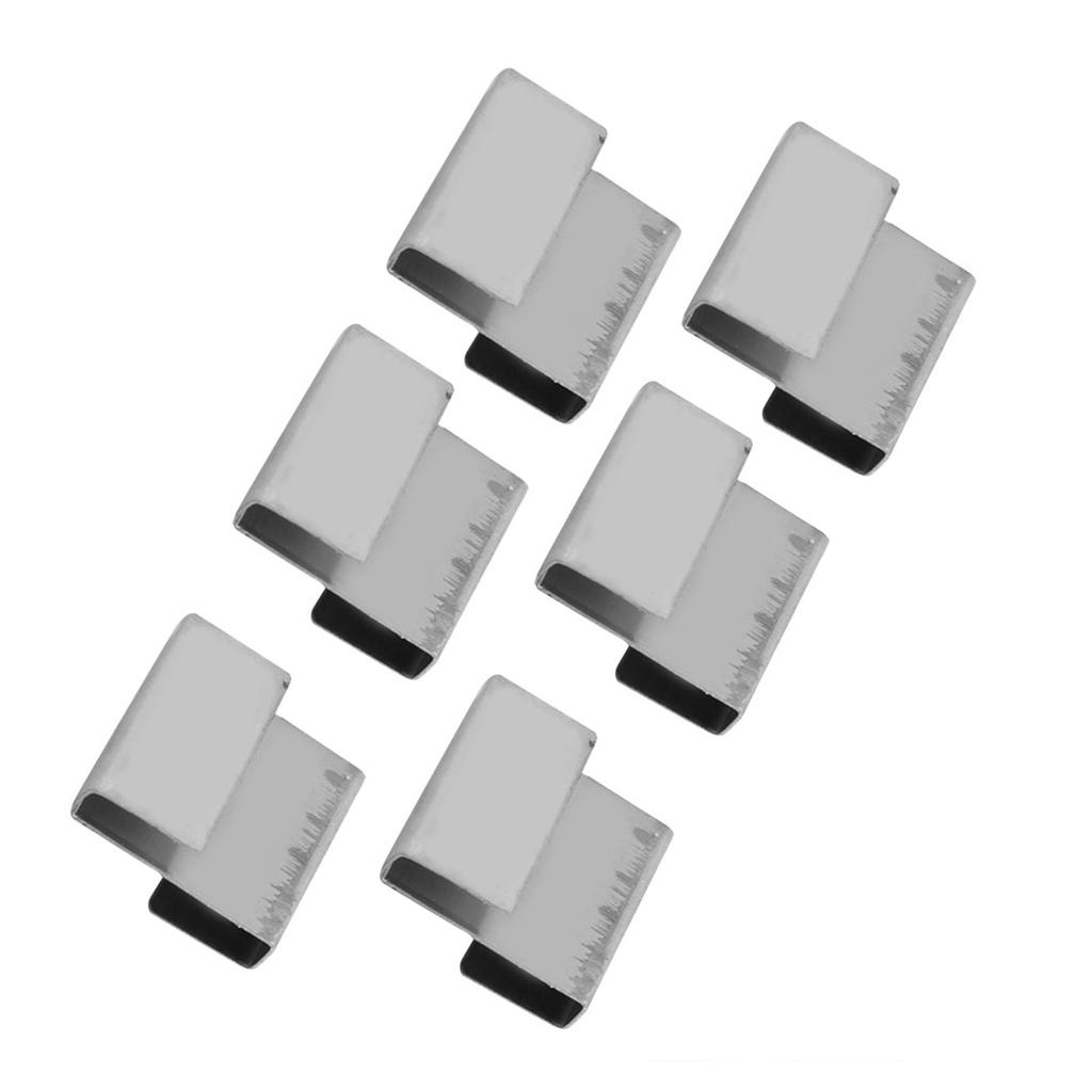 50pcs Stainless Steel Greenhouse Overlap S Clips Durable Glass Frame Fixing Clamp