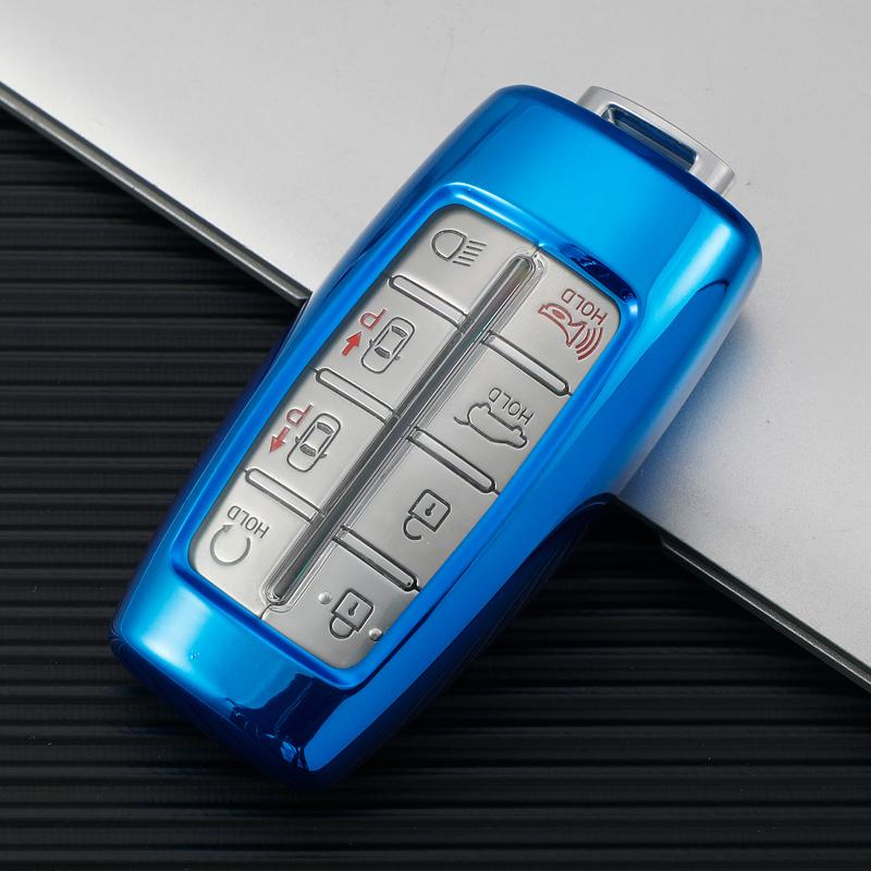 Soft Tpu Car Key Cover Case For Hyundai Genesis G70 Gv70 G80 Gv80 G90 Auto Remote Control Shell Fob Holder Keychain Protector