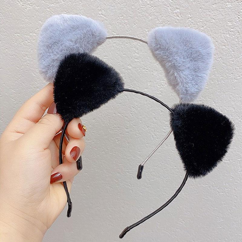 1Pc Plush Daily Use Cat Ear Decoration Cartoon Headband Cute Hair Accessory