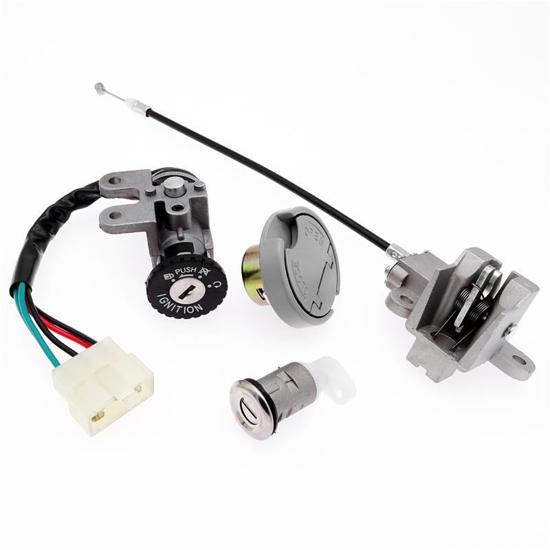 

For Honda Kymco 50 Linhai TS-GY50 Moped Scooter Quad ATV Go Kart Dirt Bike 1 Set Motorcycle Ignition Key Switch Lock With 5 Wire