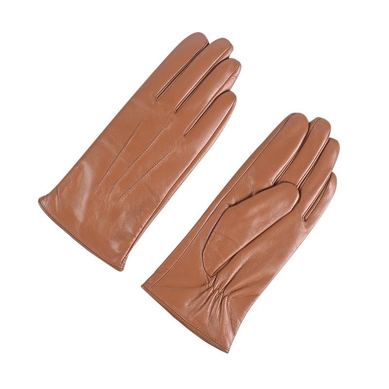 Women's Colored Sheepskin Fingerless Riding Gloves - Warm Fleece Lined for Autumn/Winter