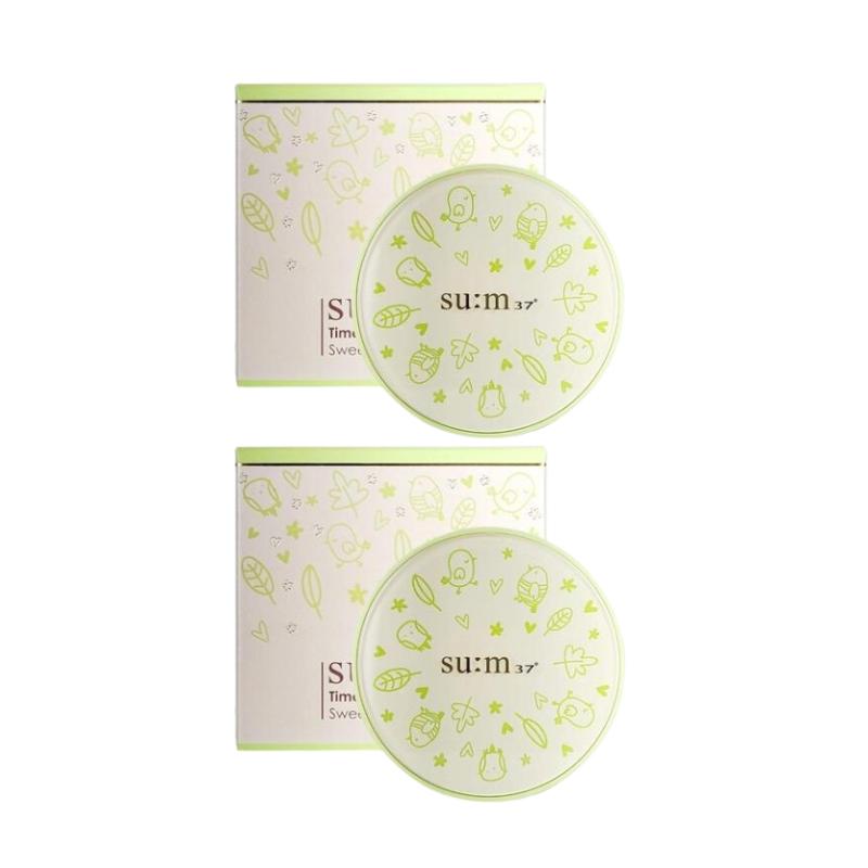 Su:m37 Time Energy Sweet Sun Cushion (SPF32 PA++) 15 G – Fermented Plant Extract / Brightening & Hydrating Sun Cushion