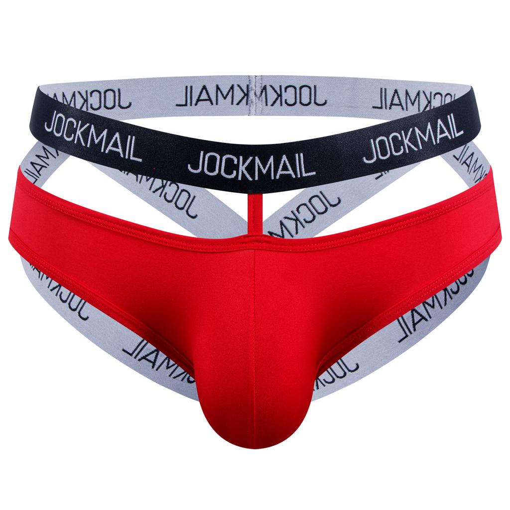 Jockstraps JOCKMAIL Elastic Band Letter Printed Fashion Ultra-thin Ice Silk Men's Thong Underwear