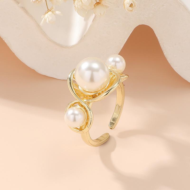 High-End Freshwater Pearl Adjustable Ring - Minimalist Fashion for Women