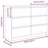 VidaXL White Buffet 100x35x76 Cm Engineered Wood, Storage Cabinet, Entryway Furniture, Accent Furniture, Furniture of 3328498