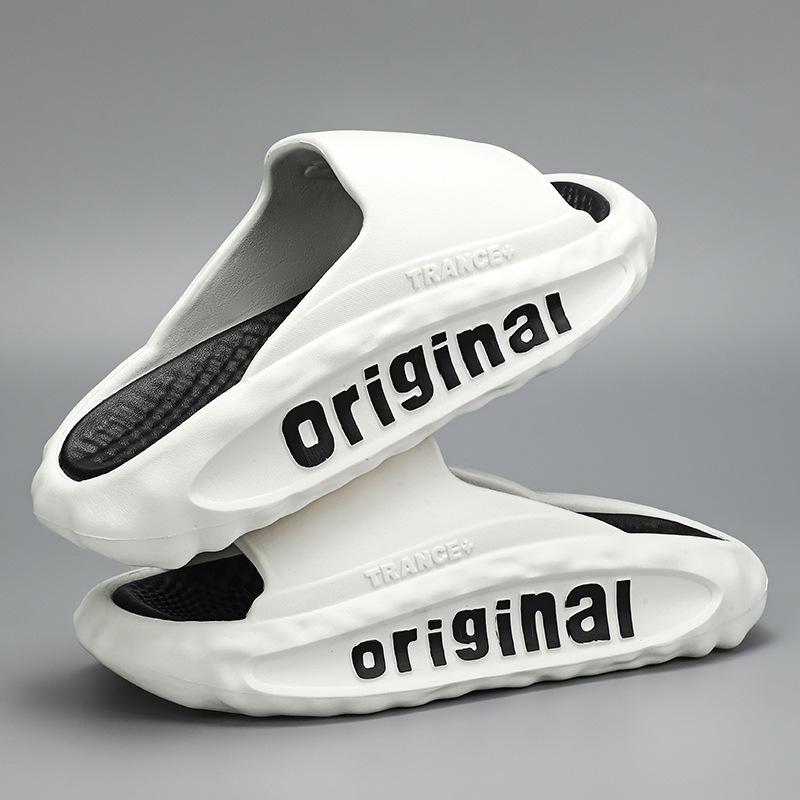 Men s summer EVA platform beach shoes Internet celebrity slippers wear summer super fire ins tide cartoon stepping shit slippers 40-41