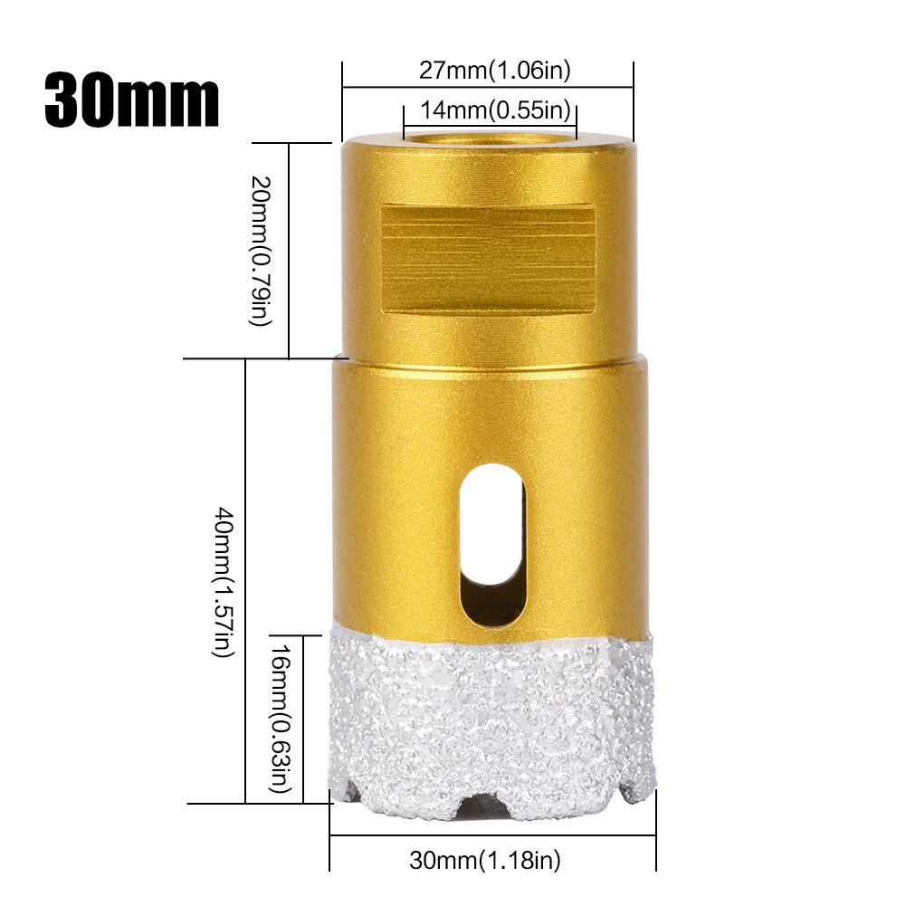 

M14 Фреза для пайки Эмери, Камень Пробивная Керамическая плитка, Мрамор Гранитное отверстие, для Угловой шлифмашины M14 brazing hole opener -30mm
