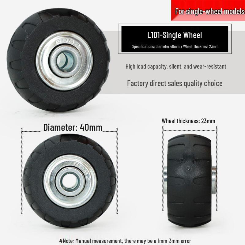 Universal Wheel Replacement for Luggage Suitcase: Leather Caster Rubber Roller Rim Repair Accessories