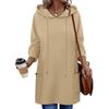 Ladies' Fashionable Solid Color Casual Hooded Pocket Long Sleeved Sweatshirt