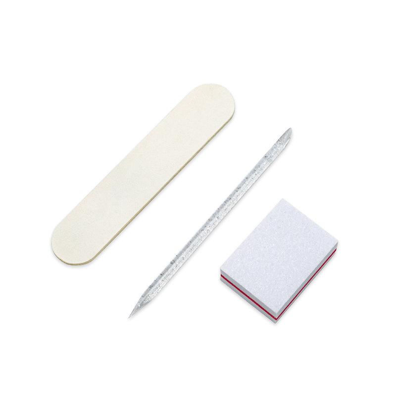 5sets/10sets Nail Art Tool Kit Manicure Nail File Stick Cuticle Pusher Square Nail File Material Kit Nail Polishing Strip