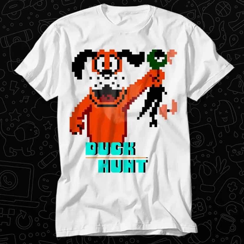 Duck Hunt Retro 80s Game 8bit Pixel T Shirt 128 XL